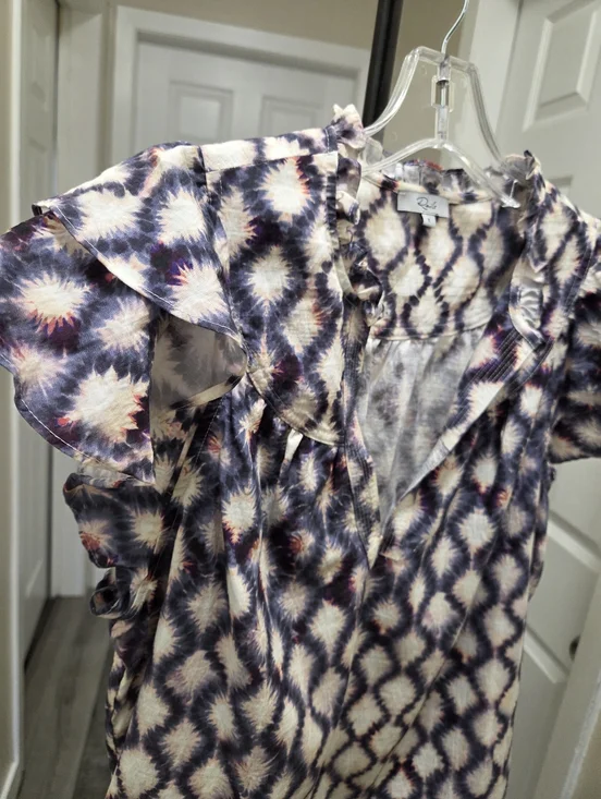 Rails Lyocell Blend Print Ruffle Blouse - Picture 5 of 8